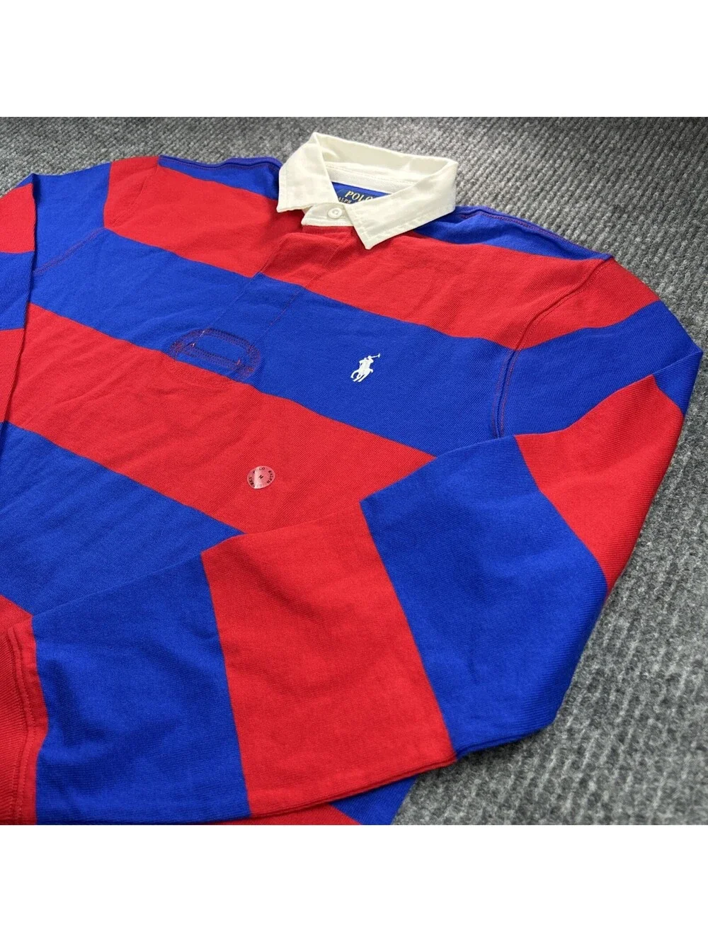 Polo Ralph Lauren Men Rugby Shirt Long Sleeve Striped Size M